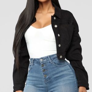 Elsie Denim Black Jacket